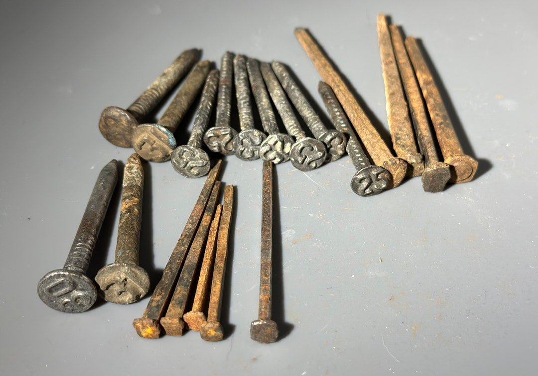 Old Nails / Vintage Nails, Several Railroad Date Nails in This Lot. Etsy