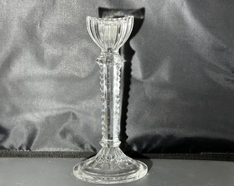 Vintage cut glass candlestick holder.