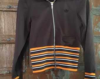 adidas jacket black and brown