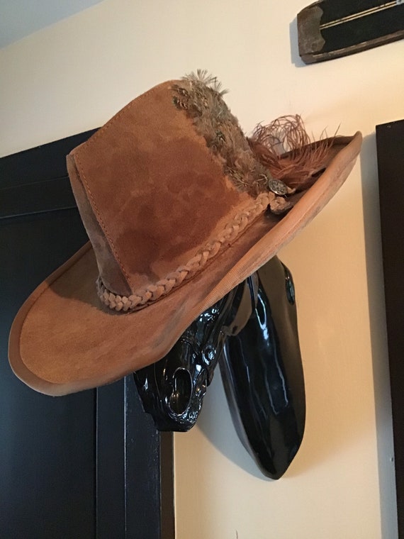 Large cowboy hat/ suede hat/western hat/ hat with