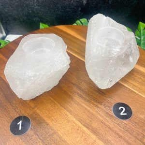 Clear Quartz Point Candle Holder