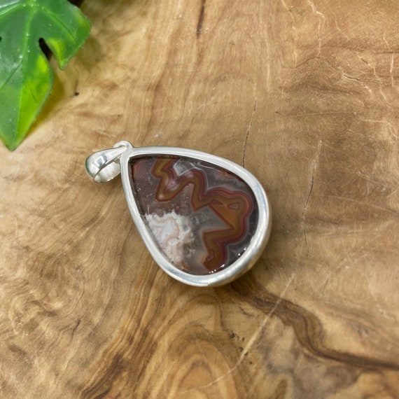 Laguna Agate Sterling Silver Pendant - image 2