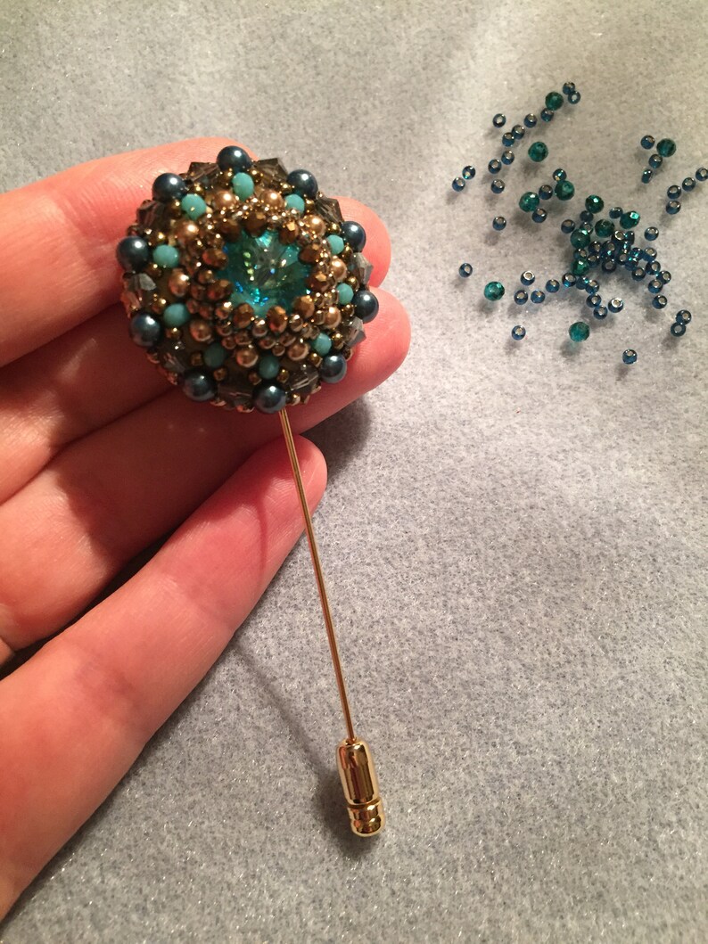 Beaded Brooch Pattern PDF Tutorial Etsy UK