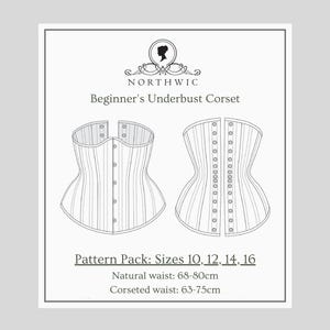 PDF Pattern AND Tutorials - Sizes 10-16 - Beginner&#39;s Underbust Corset