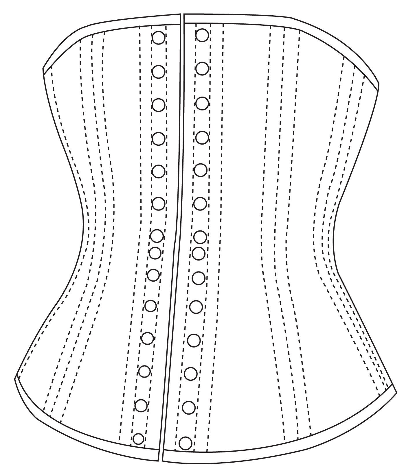 Late Victorian Midbust Corset Pattern PDF Etsy UK