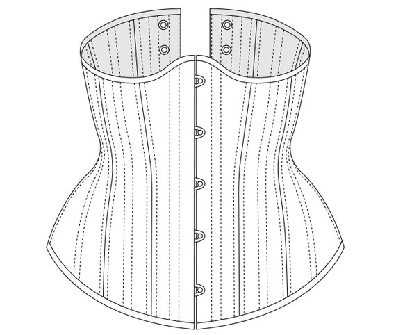 Curvy Classic Underbust Corset Pattern PDF 