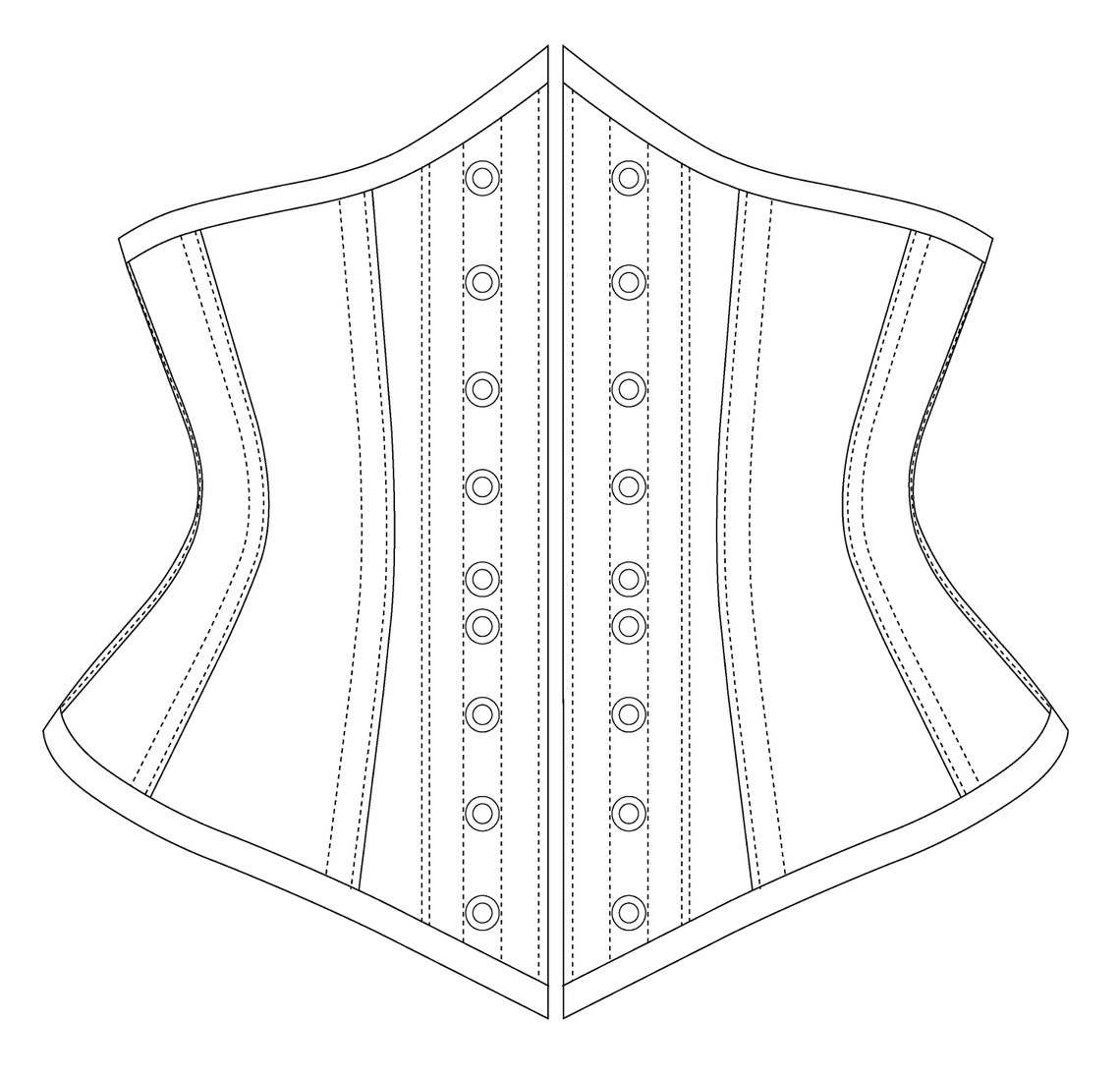 Waist Cincher Corset Pattern PDF Etsy