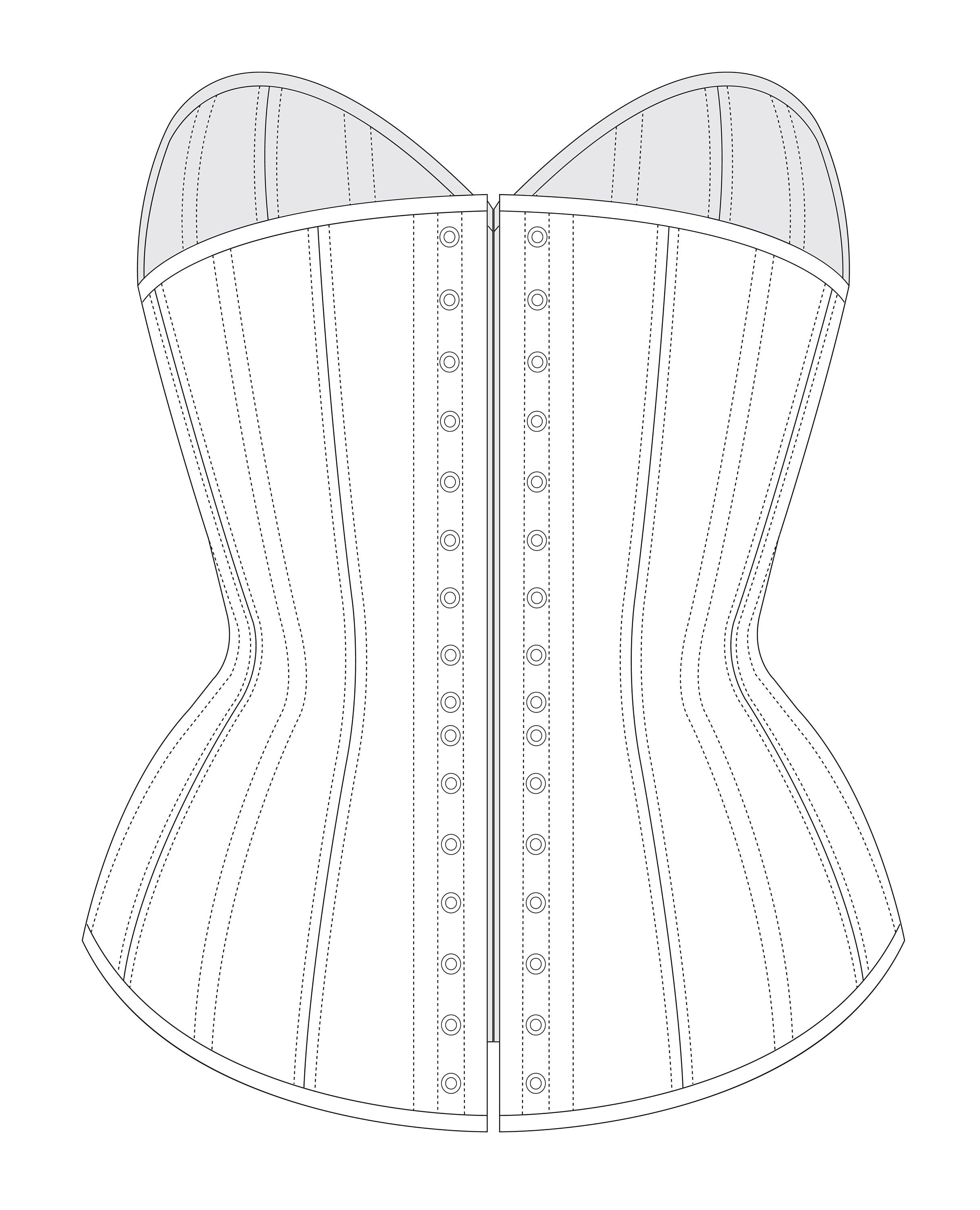 Basic Overbust Corset Pattern PDF Etsy