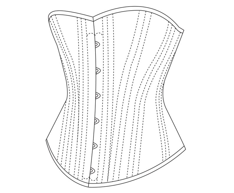 Late Victorian Mid-bust Corset Pattern PDF - Etsy UK