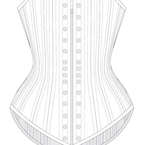 1890's Curvy Victorian Mid-bust Corset Pattern PDF - Etsy