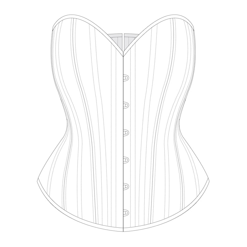 Basic Overbust Corset Pattern PDF image 1