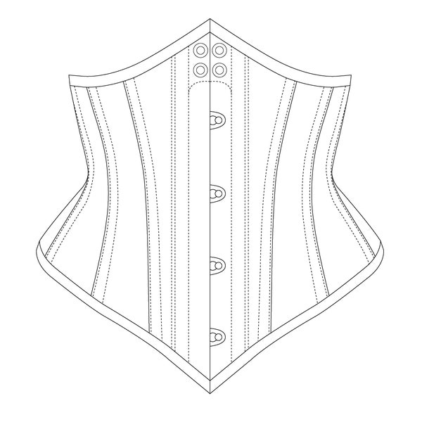 Waist Cincher Corset Pattern PDF