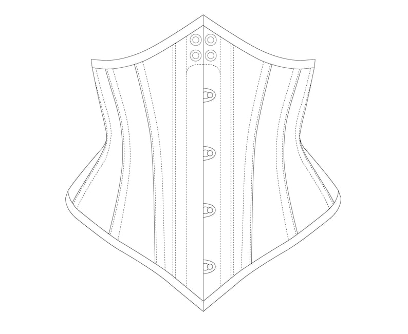 Waist Cincher Corset Pattern PDF Etsy UK