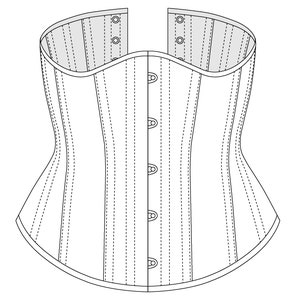 Corset Belt Digital PDF Sewing Pattern Underbust Corset Size XS-XL