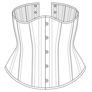 Basic Underbust Corset Pattern PDF - modest waist reduction