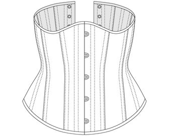 Simple Underbust Corset Pattern PDF - modest waist reduction