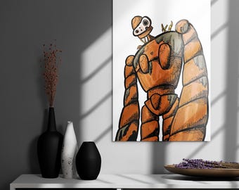 Castle in the Sky Robot Soldier/Sentry Metal prints
