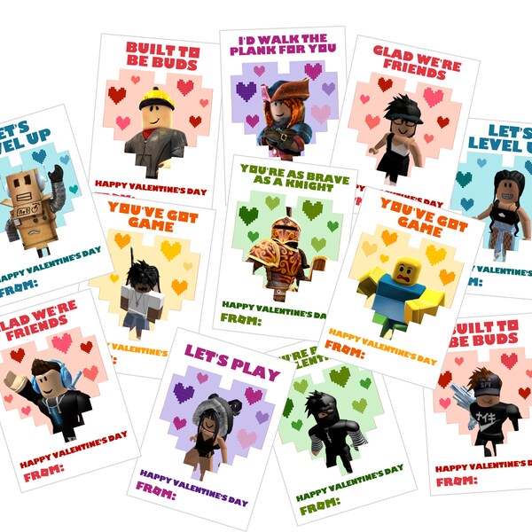 Roblox Valentine Cards - Etsy