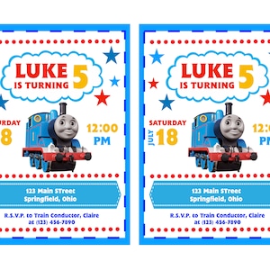 Personalized Train Invitation Digital Download image 3