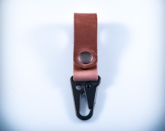 Horween Leather Natural Chromexcel Key Clip - Handmade - Heavy Weight