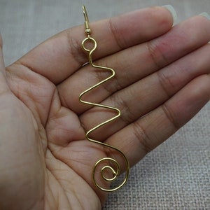 Spiral/Zig Zag Wire Earrings image 1