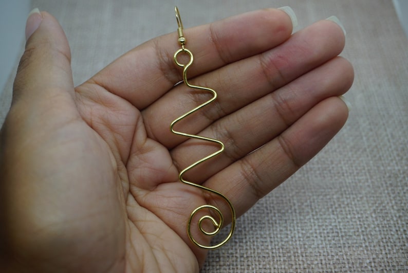 Spiral/Zig Zag Wire Earrings image 1