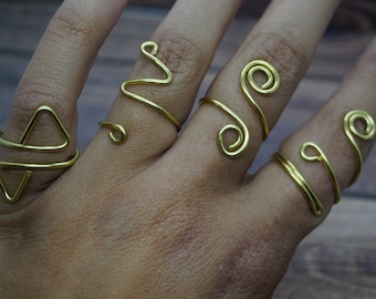 Adjustable Wire-wrapped Rings