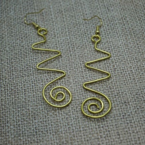 Spiral/Zig Zag Wire Earrings image 2