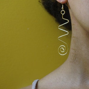 Spiral/Zig Zag Wire Earrings image 3