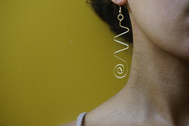 Spiral/Zig Zag Wire Earrings image 3