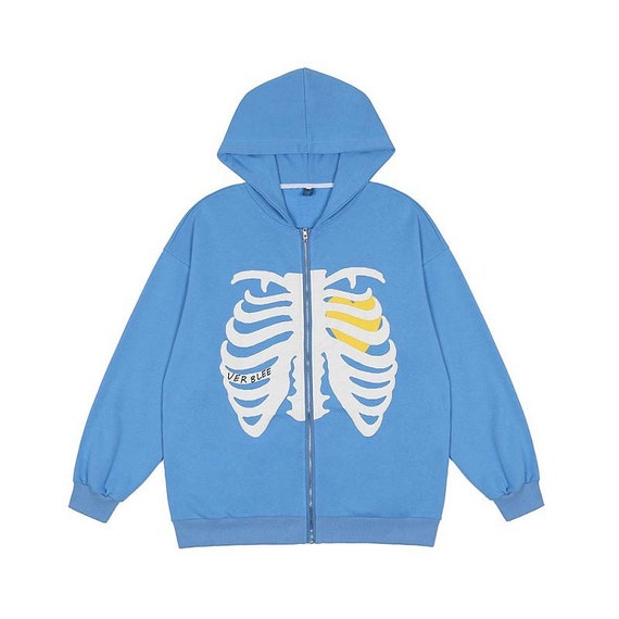 True Hearts Skeleton Hoodie - Etsy