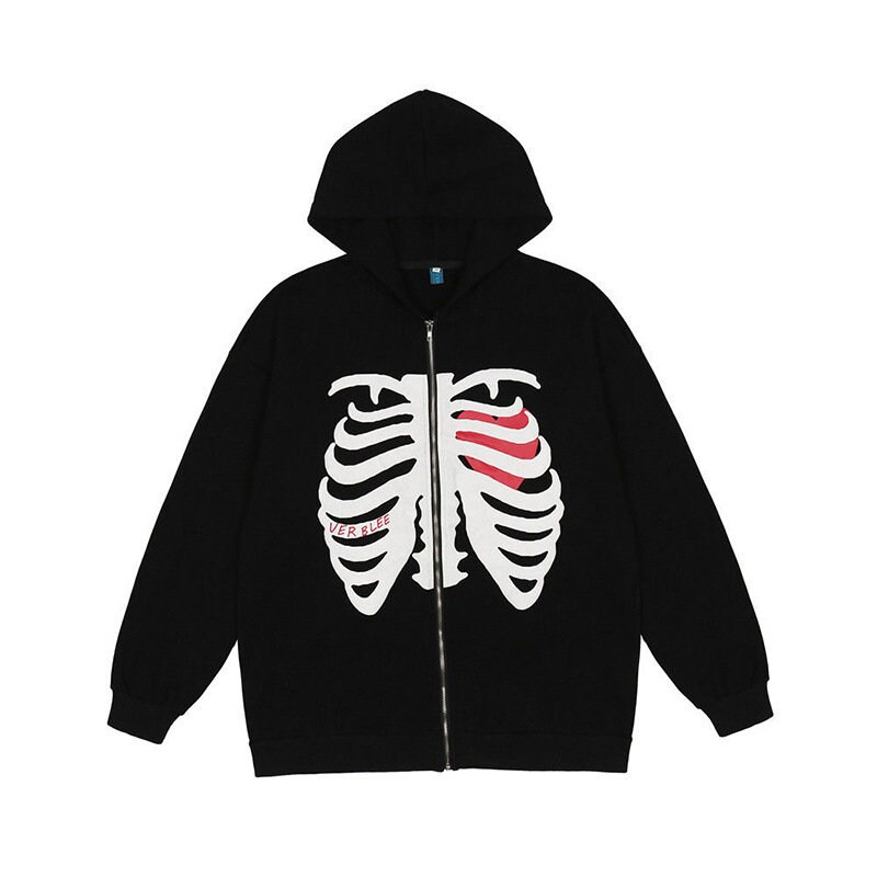 Skeleton Hoodie Zip - Etsy Canada