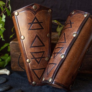 Leather Alchemist’s Bracers // Pair of Bracers