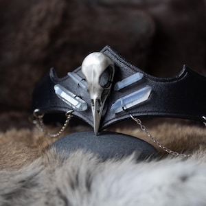 Rabendiadem mit Quarz