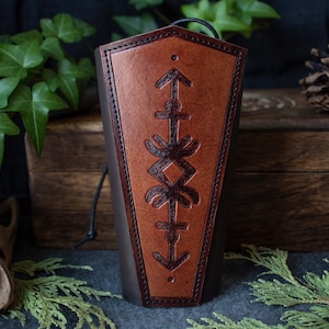 Scandinavian Leather Bracer // Soft Leather // Brown
