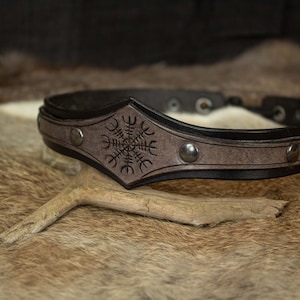 Leather Viking Tiara, Leather Crown Norse image 5