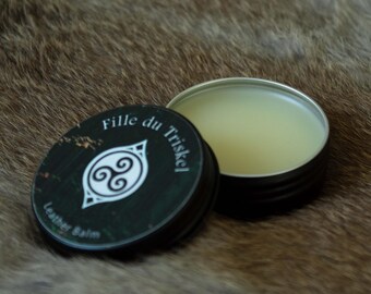 Leather Balm 1-2oz // Cream, beeswax waterproof, Conditioner, natural leather care product