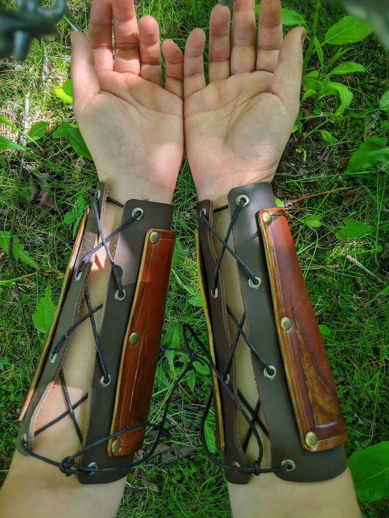 Celtic leather armbandsLeather armorlarp
