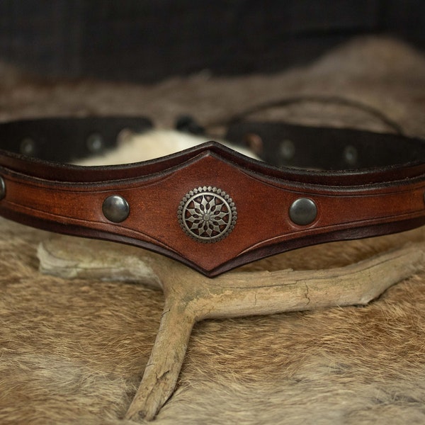 Celtic Leather Tiara, Viking Crown