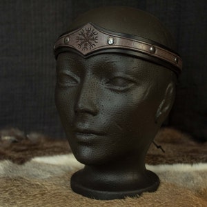 Leather Viking Tiara, Leather Crown Norse image 7