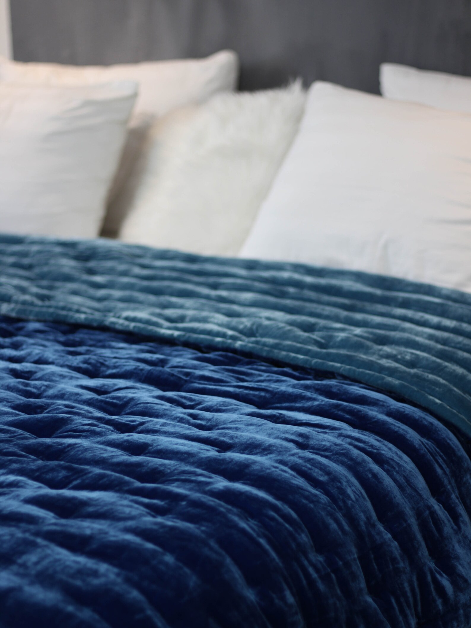 Glamour Double Sided Silk Velvet Blanket Comforter Quilted Etsy