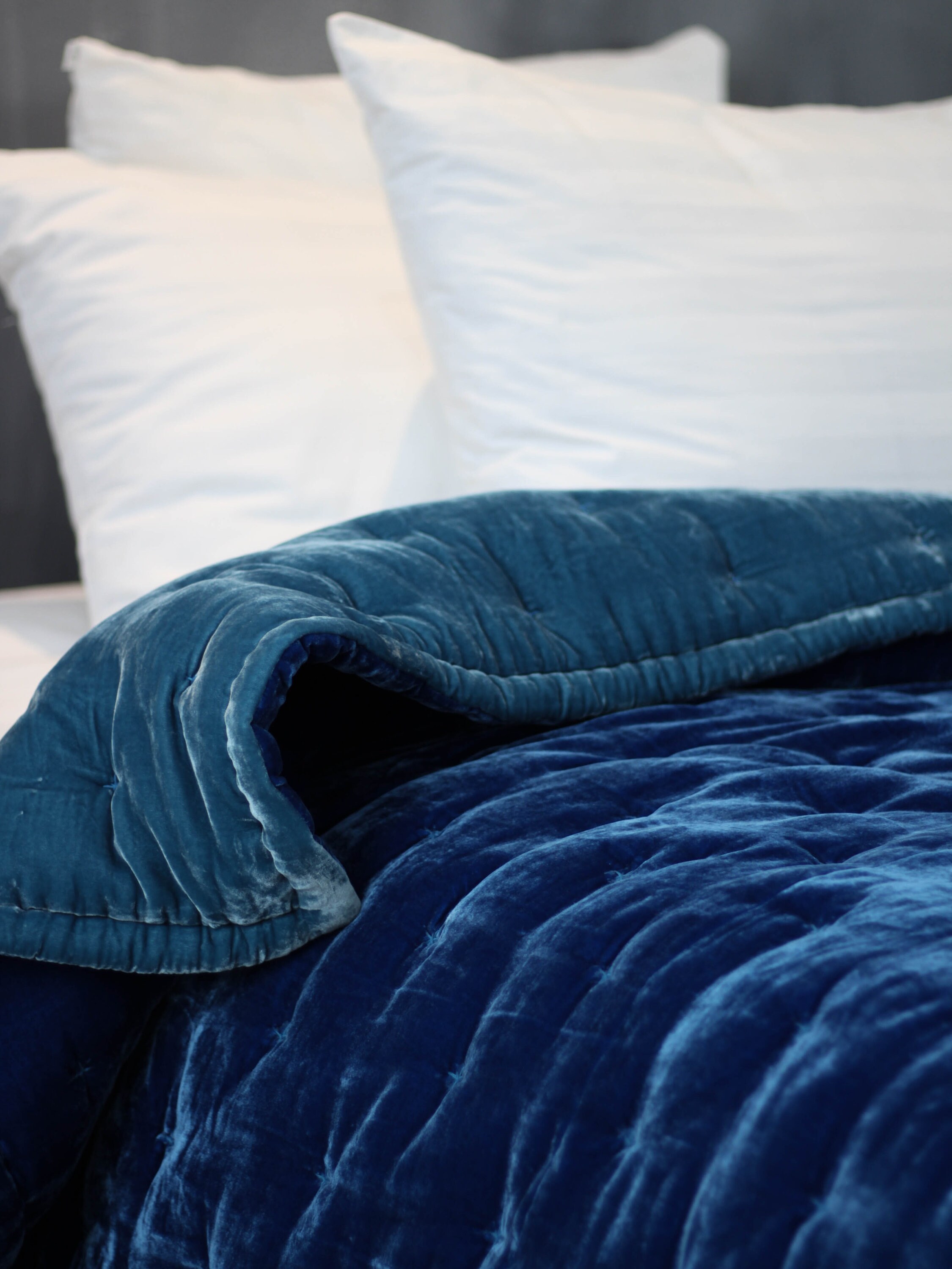 Glamour Double Sided Silk Velvet Blanket Comforter Quilted Etsy