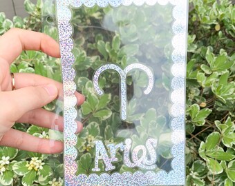 Zodiac Sign Planner Dashboard - Clear Dashboard - Planner Divider- Holographic - Planner Dashboard