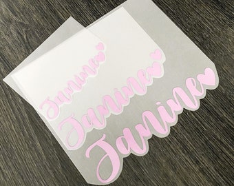 Custom vellum Dashboard- Holographic Vinyl - Glitter - Name - Planner