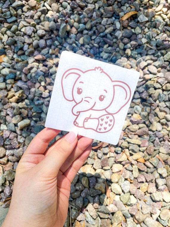 Baby Elephant Decal Sticker Car Decal Organization Label Etsy