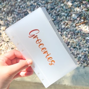 Geldopvulenveloppen, 6-delige geldverdelers, duidelijke, op maat gemaakte plannerverdelers