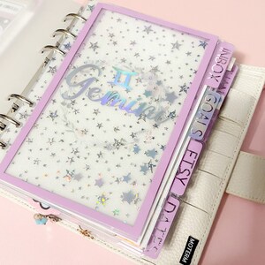Zodiac name Planner Dashboard - Planner Divider- Holographic - Planner Dashboard