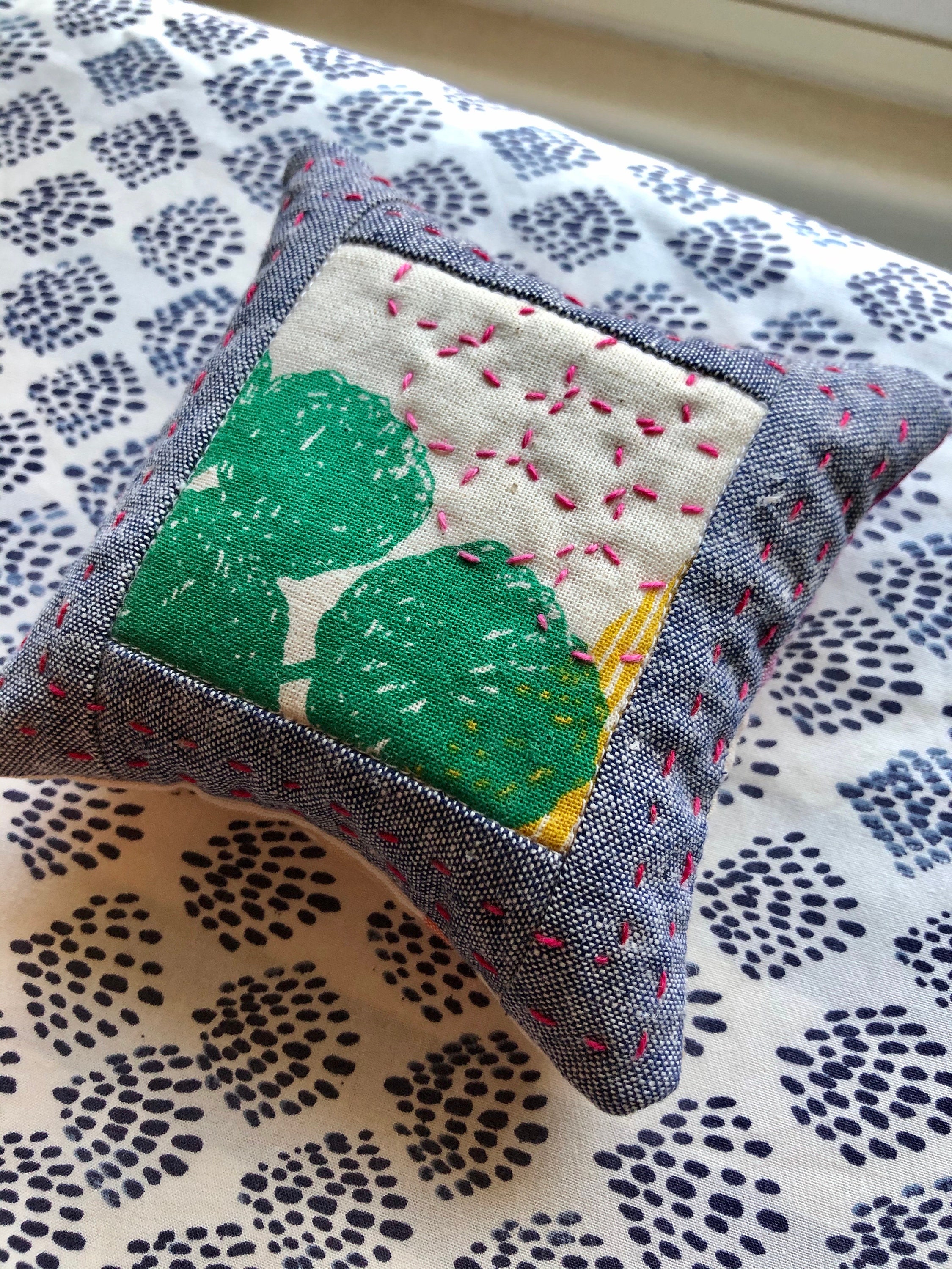 Hand-quilted pin cushion