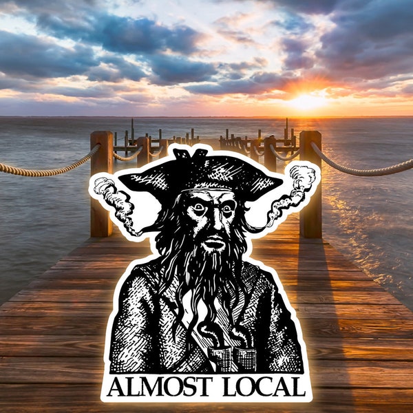 Almost Local ™ Blackbeard Decal- SMALL