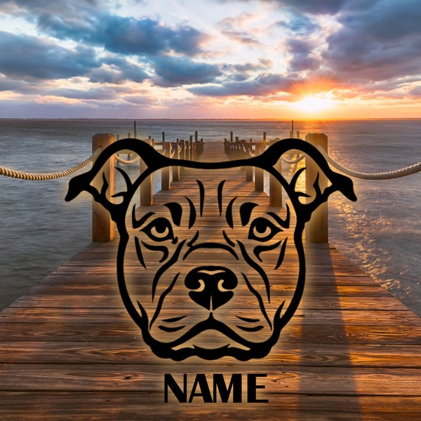 SimplyVinyl American Pitbull Dog Car Stickers Decals Bumper Window Vinyl Funny Laptop Van